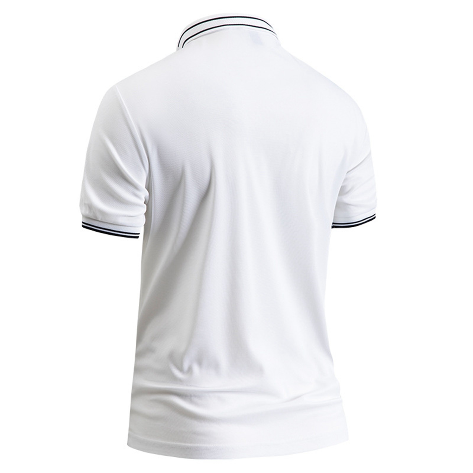 thumbnail image 4 of Camisa a rayas slim fit para hombre: prenda informal de negocios, tejido transpirable para primavera/verano/otoño, estampado elegante y sofisticado, 4 of 4
